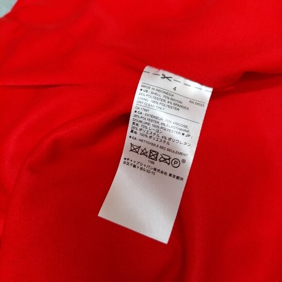 Banana Republic Sleeveless Red Sheath Dress Size 4 Polyester & Spandex Womens - Picture 6 of 7